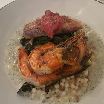 Merriman's - Special fish and shrimp with truffle butter pasta and chard - Hawaiian Near Me - Kamuela, Hawaii