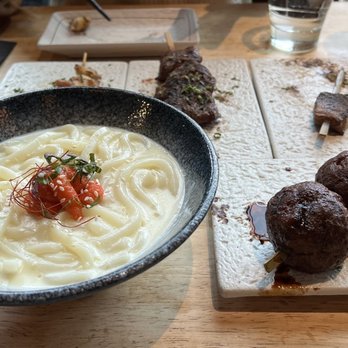 Shinya Shokudo - Mentaiko Creamy Udon, US Wagyu Tsukune - Izakaya Near Me - Seattle, Washington Shinya Shokudo - Mentaiko Creamy Udon, US Wagyu Tsukune - Izakaya Near Me - Seattle, Washington