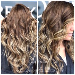La Bella Vita Salon & Day Spa - Color correction, from box brown to balayage blonde.