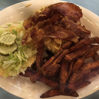 Chick's Oyster Bar - Crab Cake BLT with sweet potato fries - Seafood Near Me - Virginia Beach, Virginia