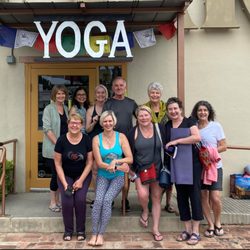 Two Hearts Studio - Student class picture.Two Hearts Studio specializes in semi-private, small classes.
Join our community! Practice yoga with us!