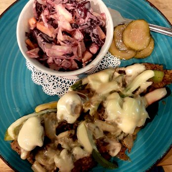 Three Robbers Pub - Steak Hogie (with no hogie ) Cole Slaw and Fresh Pickles - Pubs Near Me - Bowdoinham, Maine
