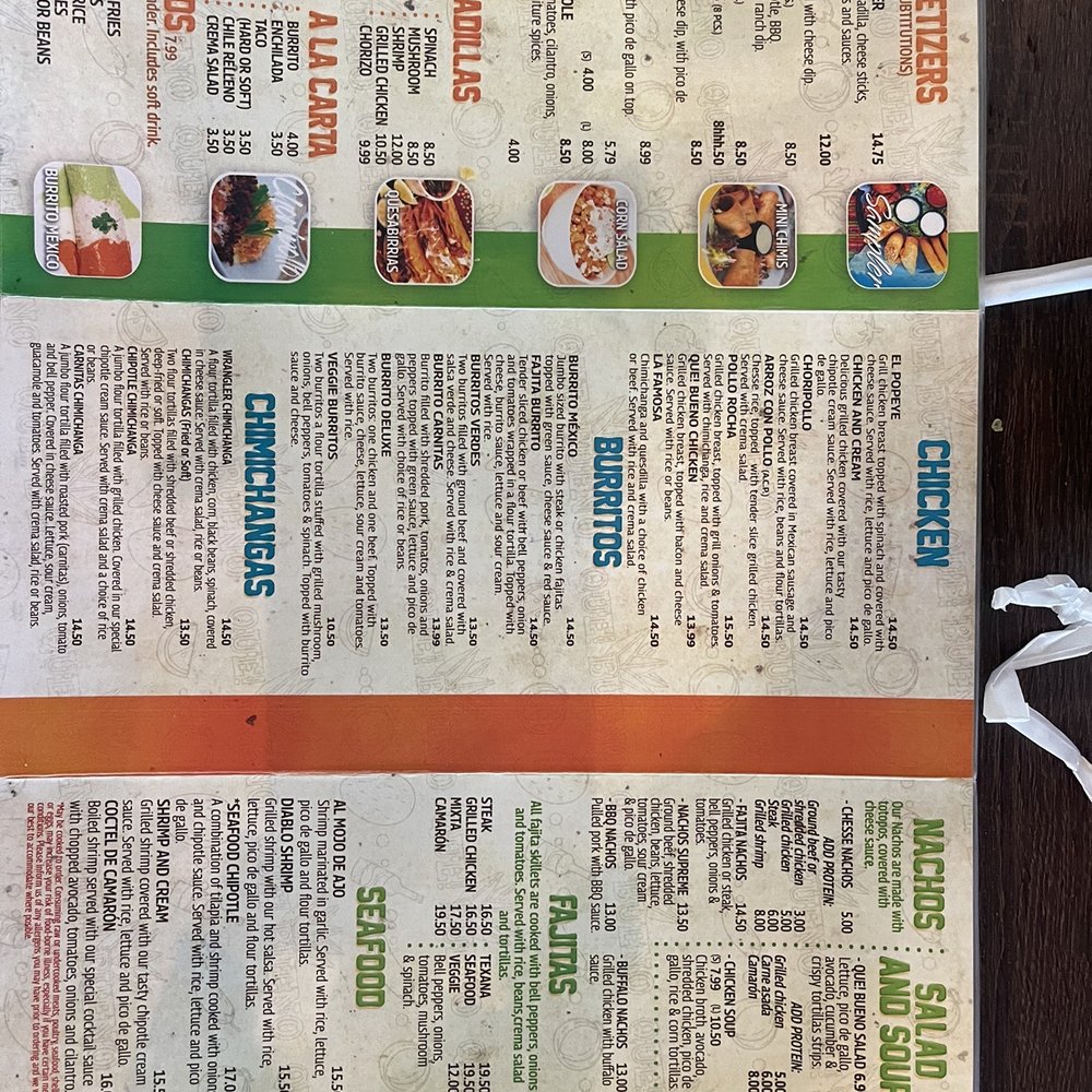 Que Bueno Bar & Grill - the menu - Mexican Near Me - Irmo, South Carolina Que Bueno Bar & Grill - the menu - Mexican Near Me - Irmo, South Carolina