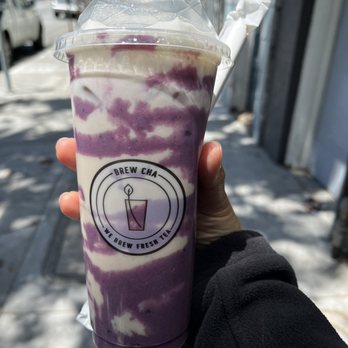 Brew Cha - Ube Taro Latte - Bubble Tea Near Me - San Francisco, California Brew Cha - Ube Taro Latte - Bubble Tea Near Me - San Francisco, California