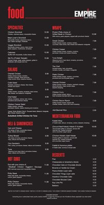 Menu photo 2 Empire Lounge & Pizzeria Miami, FL Menu photo 2 Empire Lounge & Pizzeria Miami, FL