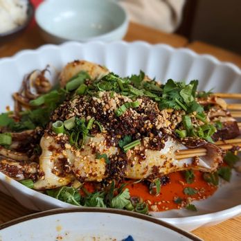 Noah's Kitchen - Squid with cumin - Asian Fusion Near Me - Brookline, Massachusetts