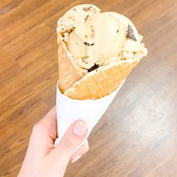 Kilwins Ice Cream - Chocolate - Fudge - Cappuccino Chocolate Chip Ice Cream in a Waffle Cone