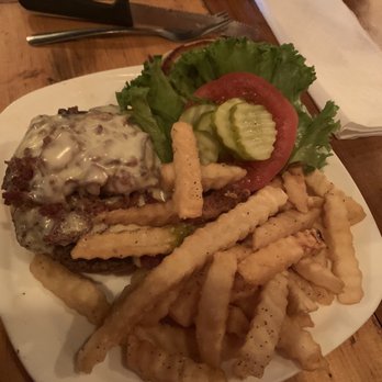The Black Cow - Bacon cheeseburger with fries - American Near Me - Columbus, Georgia