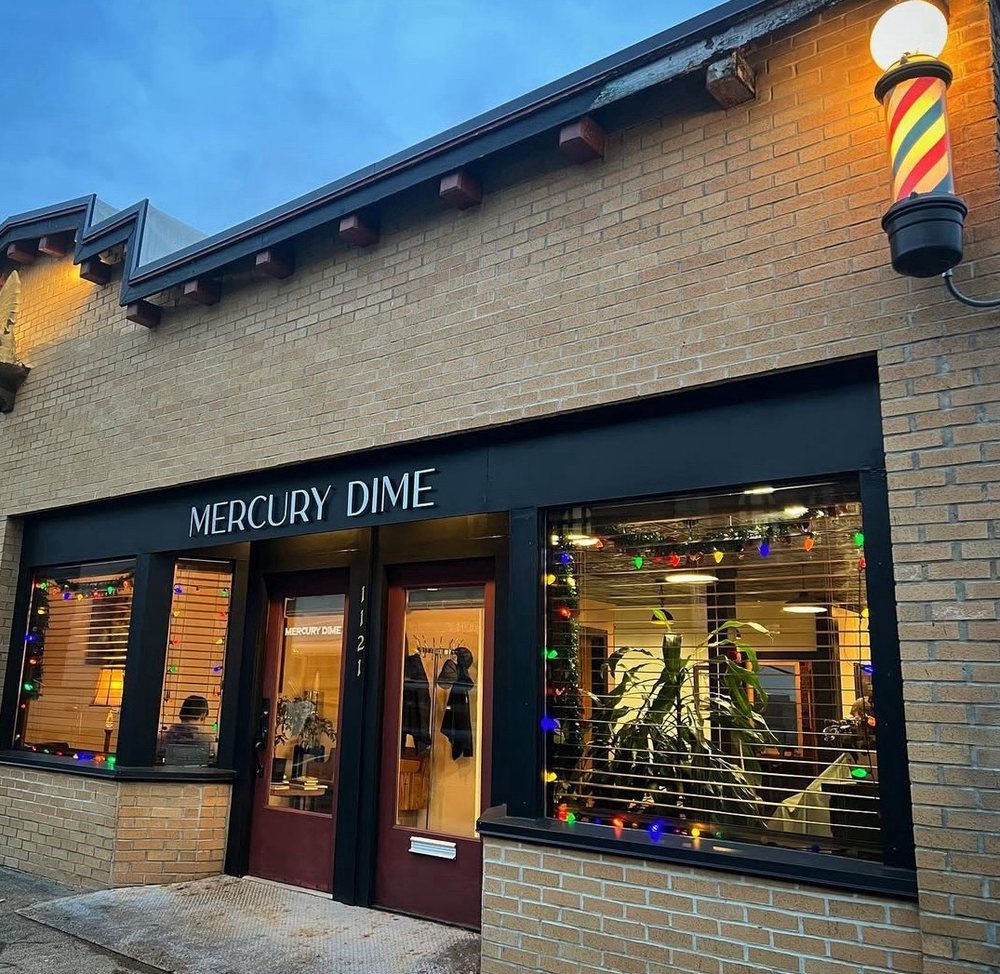 Mercury Dime Barbershop Logo