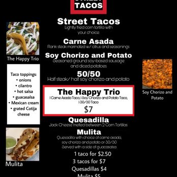 DC Street Tacos - Menu 01/30/22 - Food Stands Near Me - San Diego, California DC Street Tacos - Menu 01/30/22 - Food Stands Near Me - San Diego, California
