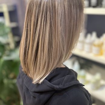 Five Zero Mane Salon - Chop Chop the long hair for this Lob Hair style - Hair Salons Near Me - Stonigton, Connecticut
