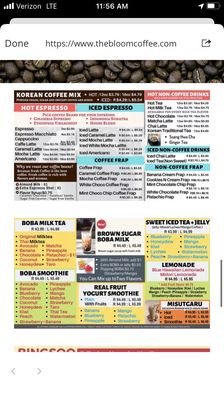 Menu photo 3 The Bloom Coffee Roasters Copperas Cove, TX