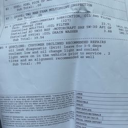 Courtesy Ford  - This is their report on my car versus the second option stating that they can't find anything wrong!