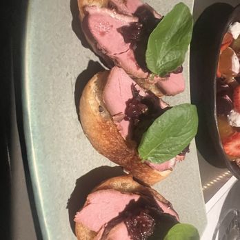 Moxie Steak House - Smoked duck crostini. - Steakhouses Near Me - Alameda, California Moxie Steak House - Smoked duck crostini. - Steakhouses Near Me - Alameda, California
