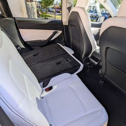 Tesla Model Y backseat Tesla Model Y backseat