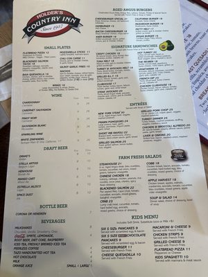Menu photo 2 Holder's Country Inn San Jose, CA Menu photo 2 Holder's Country Inn San Jose, CA