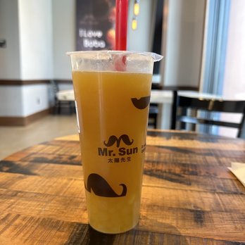 Mr Sun Tea - Mango Green Tea with Mango Boba - Bubble Tea Near Me - Mountain View, California Mr Sun Tea - Mango Green Tea with Mango Boba - Bubble Tea Near Me - Mountain View, California