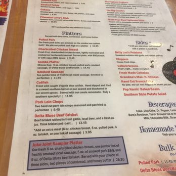 Foothill Momma's BBQ Juke Joint - Menu - Barbeque Near Me - Lexington, Virginia
