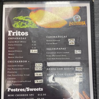 La Costenita - Menu - Colombian Near Me - North York, Ontario