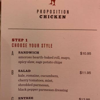 Proposition Chicken - Step 1 of the menu...choose your style - Chicken Shop Near Me - Oakland, California Proposition Chicken - Step 1 of the menu...choose your style - Chicken Shop Near Me - Oakland, California