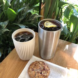 Nomad Coffee - Cold brew, pink lemonade, scone