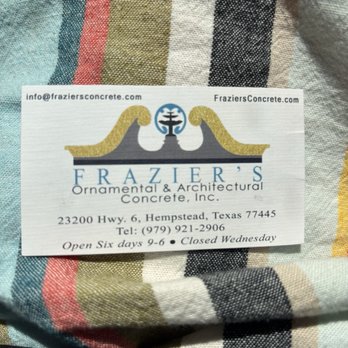 Frazier's Ornamental & Architectural Concrete - Stonemasons Near Me - Hempstead, Texas