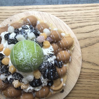 The Moo Bar - Egg waffle , matcha ice cream, Oreos, Mochi, condensed milk - Desserts Near Me - Seattle, Washington The Moo Bar - Egg waffle , matcha ice cream, Oreos, Mochi, condensed milk - Desserts Near Me - Seattle, Washington