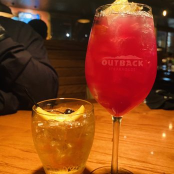 Outback Steakhouse - Blackberry Sangria and Outback Old Fashhioned whisky - Steakhouses Near Me - Westminster, California Outback Steakhouse - Blackberry Sangria and Outback Old Fashhioned whisky - Steakhouses Near Me - Westminster, California