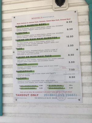 Menu photo 6 Miguel's Beach'n Baja Dauphin Island, AL