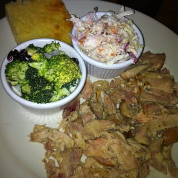 Bone Fire Smokehouse At The Hardware - Pulled chicken, broccoli salad and cole slaw w a side of corn bread - Barbeque Near Me - Abingdon, Virginia Bone Fire Smokehouse At The Hardware - Pulled chicken, broccoli salad and cole slaw w a side of corn bread - Barbeque Near Me - Abingdon, Virginia