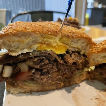 Sia Fusion Eatery - Cross section of Seoul Burger - Asian Fusion Near Me - Newark, California Sia Fusion Eatery - Cross section of Seoul Burger - Asian Fusion Near Me - Newark, California