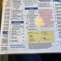 vegan menu