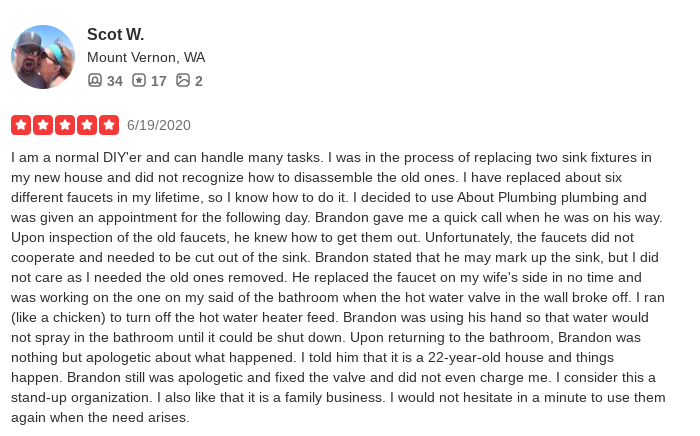 Slide of Brandons Family Plumbing & Backflow Services