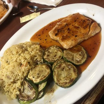 Nacoochee Grill - Salmon, zucchini and rice - Steakhouses Near Me - Helen, Georgia Nacoochee Grill - Salmon, zucchini and rice - Steakhouses Near Me - Helen, Georgia