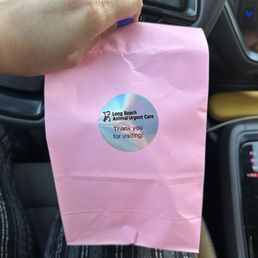 Pink bag the meds came in! Pink bag the meds came in!
