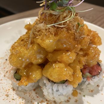 Koki+Ku Japanese Restaurant - Rock crab roll! Fried rock crab with a light honey taste with the perfect crunch atop fresh spicy tuna rolls! The absolute Perfect Bite! - Sushi Bars Near Me - Duarte, California