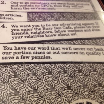 Busy Bee Cafe - "Never cut corners"? Take a look around. That's all I saw. - Diners Near Me - Ventura, California Busy Bee Cafe - "Never cut corners"? Take a look around. That's all I saw. - Diners Near Me - Ventura, California