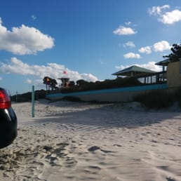 Life guard tower at beach park