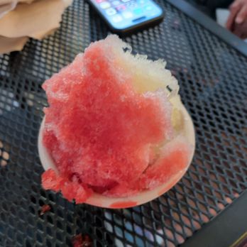 Aloha Ice - Tigers blood and piña colada shaved ice - Shaved Ice Near Me - Carlsbad, California