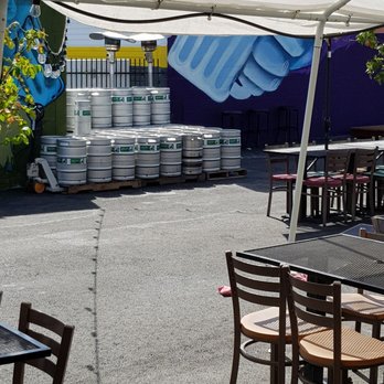 King Cong Brewing - Kegs neatly stacked. Empty ones Iam guessing. - Breweries Near Me - Sacramento, California