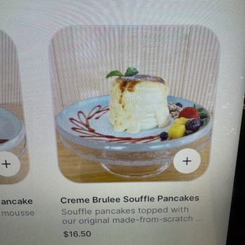 Motto Tea Cafe - The original picture of Creme Brulee Souffle Pancakes - Desserts Near Me - Pasadena, California Motto Tea Cafe - The original picture of Creme Brulee Souffle Pancakes - Desserts Near Me - Pasadena, California