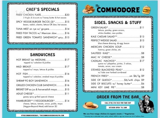 Menu photo 3 The Commodore New York, NY Menu photo 3 The Commodore New York, NY