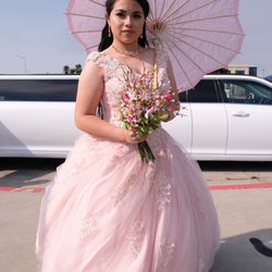 C & M Limousines & Transportation Services - Quinceanera with her Limo