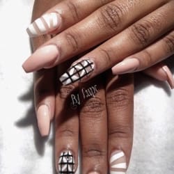 Angel Nail Spa & Beauty - Coffin nails with designs by Lupe (407)343-0118