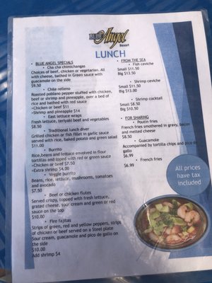 Menu photo 2 Blue Angel Restaurant Cozumel, ROO Menu photo 2 Blue Angel Restaurant Cozumel, ROO