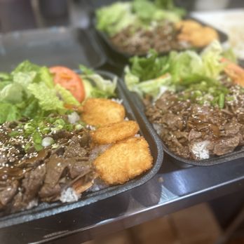 Ronin BBQ Teriyaki - Combo plate Beef & Shirmp - Barbeque Near Me - Whittier, California Ronin BBQ Teriyaki - Combo plate Beef & Shirmp - Barbeque Near Me - Whittier, California