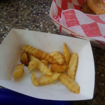 The Suds Drive In - Half eaten crinkle fries - American Near Me - Greenwood, Indiana The Suds Drive In - Half eaten crinkle fries - American Near Me - Greenwood, Indiana