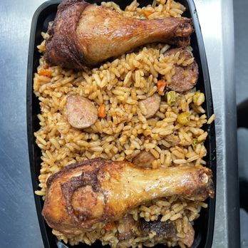 Smooth Flavors - a tray of rice and chicken - African Near Me - Tulsa, Oklahoma Smooth Flavors - a tray of rice and chicken - African Near Me - Tulsa, Oklahoma
