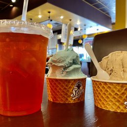 Gelato and a Cherry Italian Soda!   Delicious!