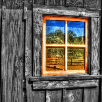 Paramount Ranch - Window reflection at Paramount Ranch - Landmarks & Historical Buildings Near Me - Agoura Hills, California